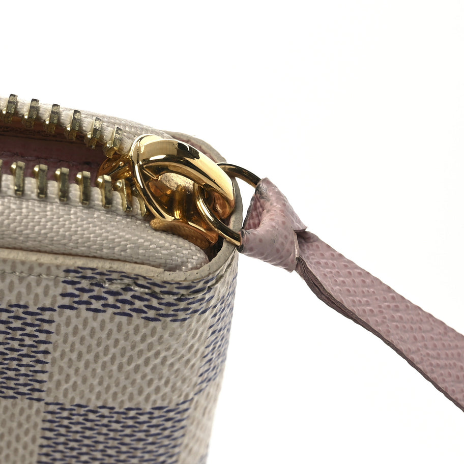 Louis Vuitton Damier Azur Clemence Wallet Rose Ballerine Image 7