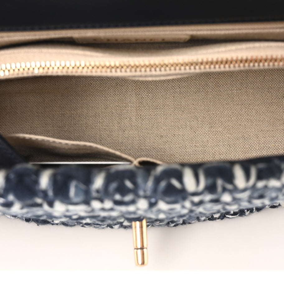 Chanel Crochet Small Coco Handle Flap Blue Image 5