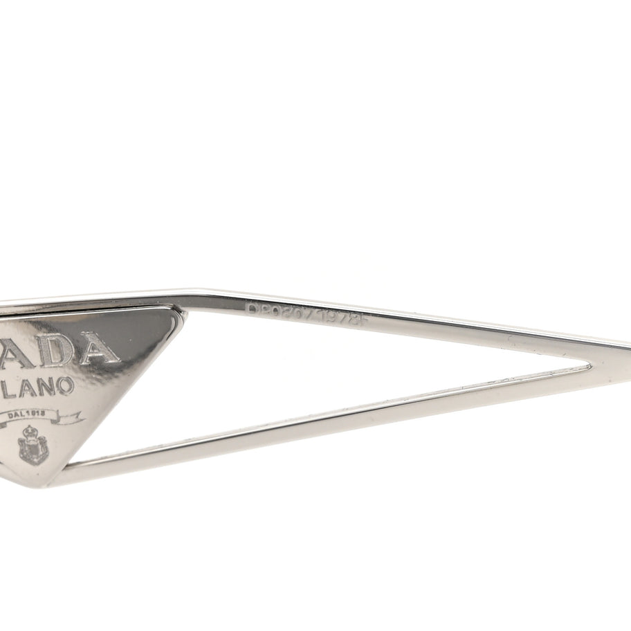 Prada Metal Symbole Triangle Logo Sunglasses SPR57Y Smoky Grey Image 6