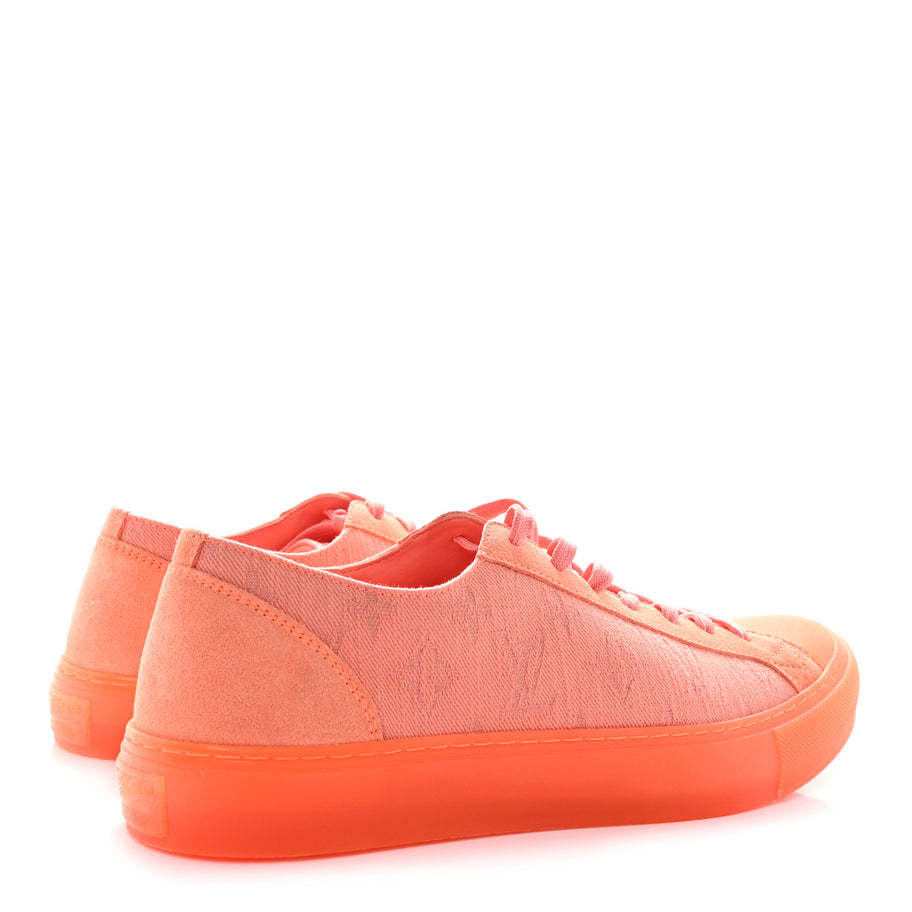 Louis Vuitton Canvas Monogram Mens Tattoo Sneakers Orange Image 4