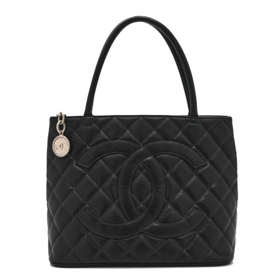 Chanel Caviar Quilted Medallion Tote Black Image 1