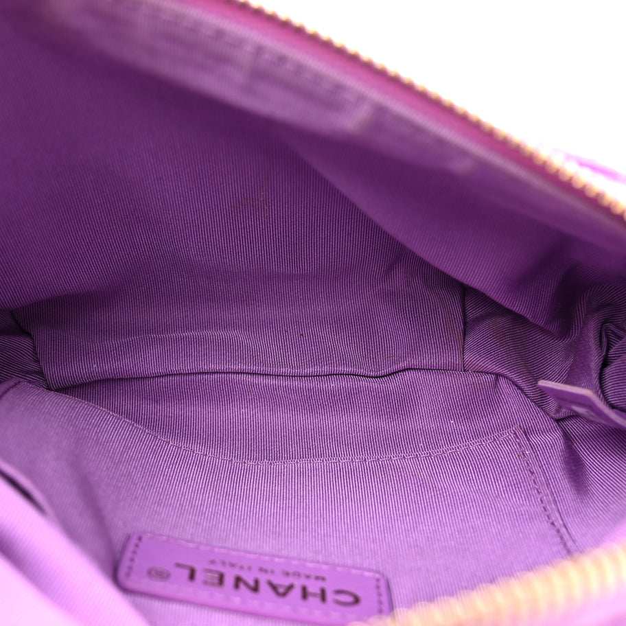 Chanel Lambskin Quilted Waist Belt Bag Purple Image 5