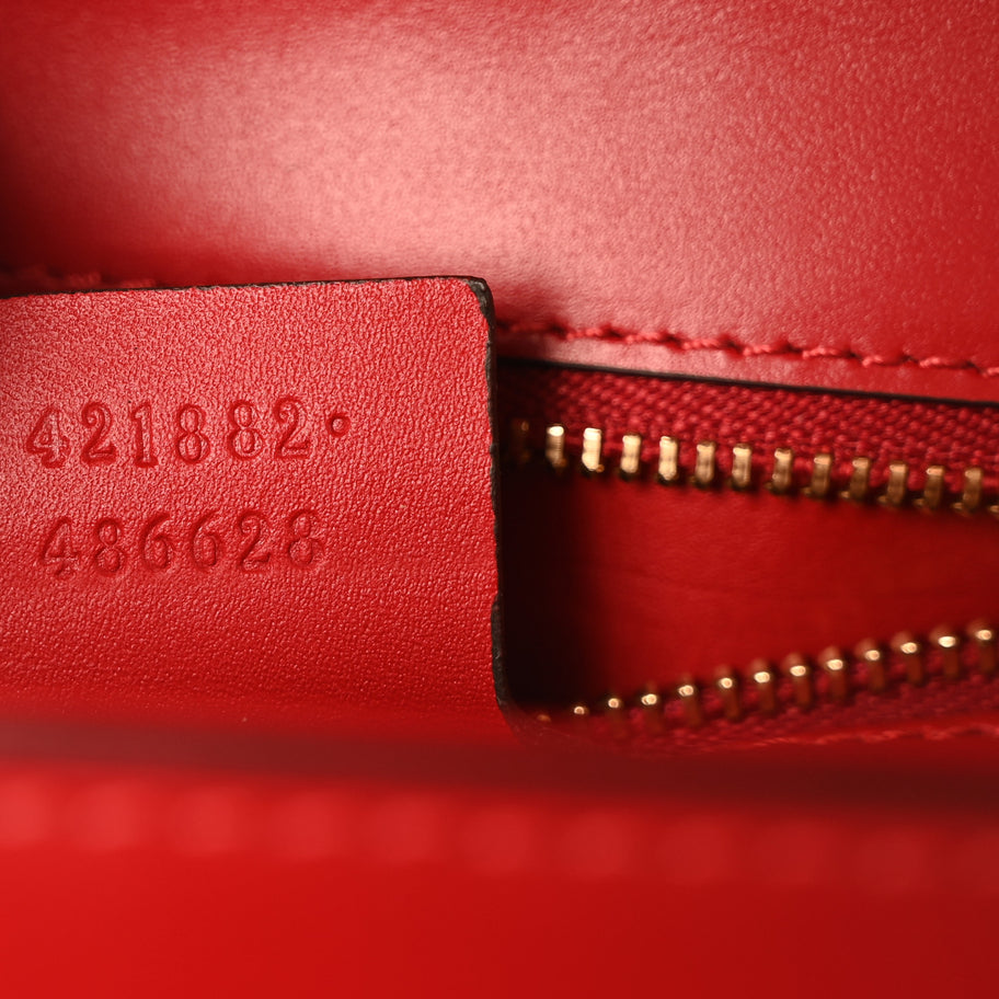 Gucci Calfskin Small Sylvie Shoulder Bag Hibiscus Red Image 7