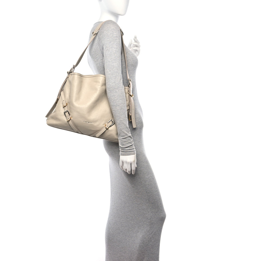 Givenchy Tumbled Calfskin Medium Voyou Bag Natural Beige Image 2