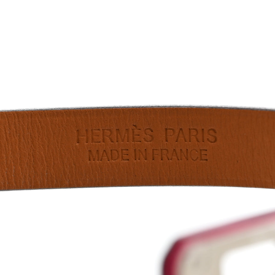 Hermes Chevre Chamkila Kelly Double Tour Bracelet T2 Rose Pop Image 4