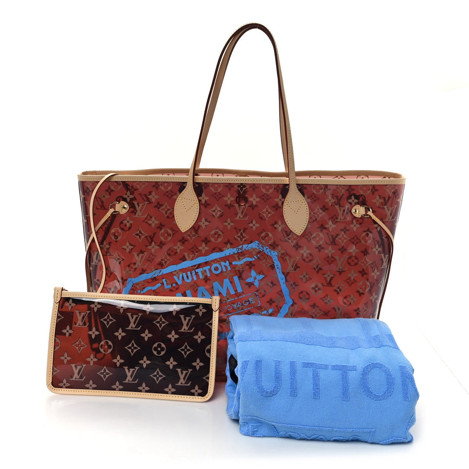 Louis Vuitton Vinyl Monogram Miami Neverfull GM Blue Image 3