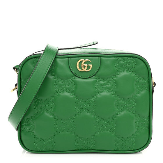 Gucci Calfskin GG Matelasse Shoulder Bag Spring Green Image 1
