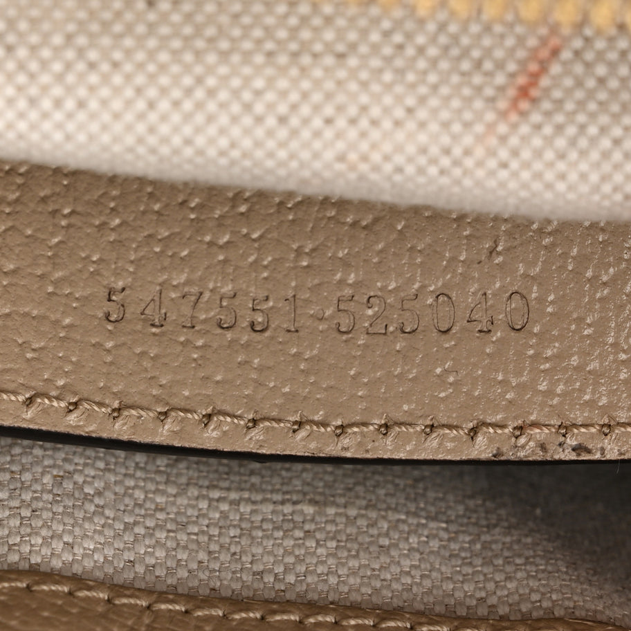 Gucci GG Supreme Monogram Textured Dollar Calfskin Web Small Ophidia Tote Bag Beige Mystic White Oatmeal Image 7