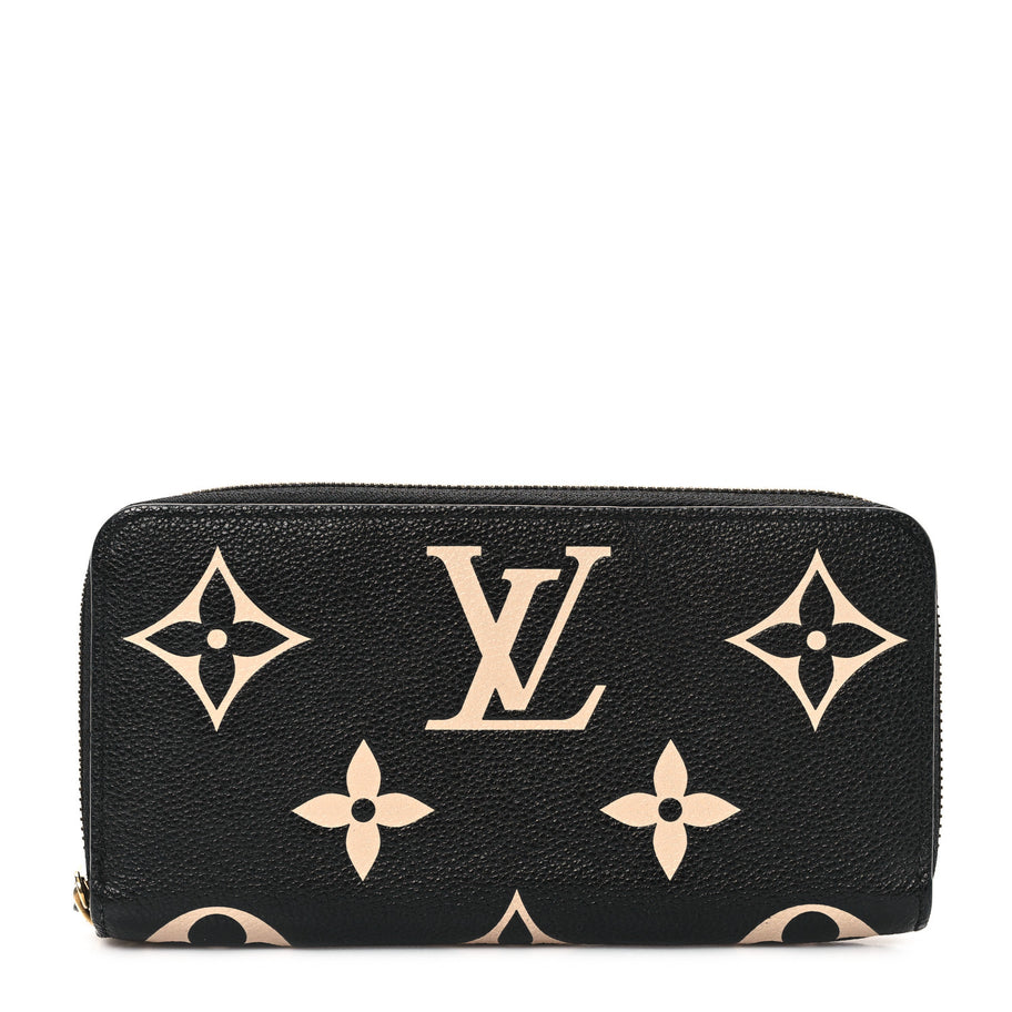 Louis Vuitton Empreinte Monogram Giant Zippy Wallet Black Beige Image 1