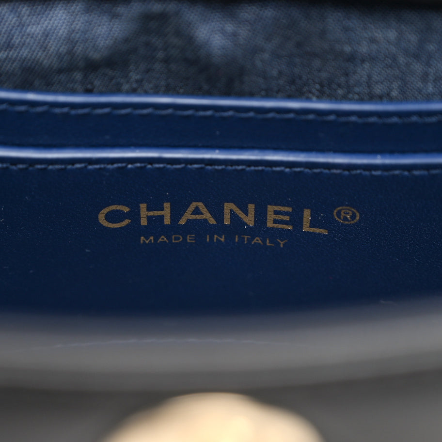 Chanel Lambskin Resin Elegant Chain Vanity Case Black Image 6