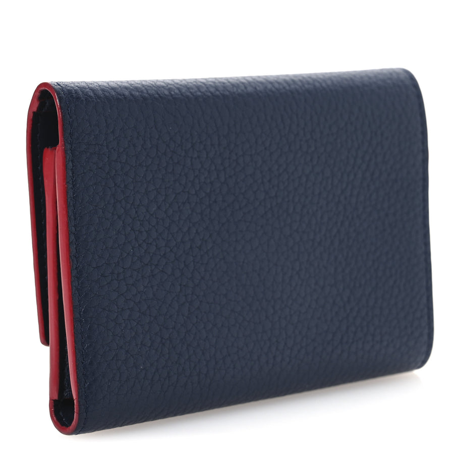 Louis Vuitton Taurillon Capucines Compact Wallet Marine Rouge Image 3