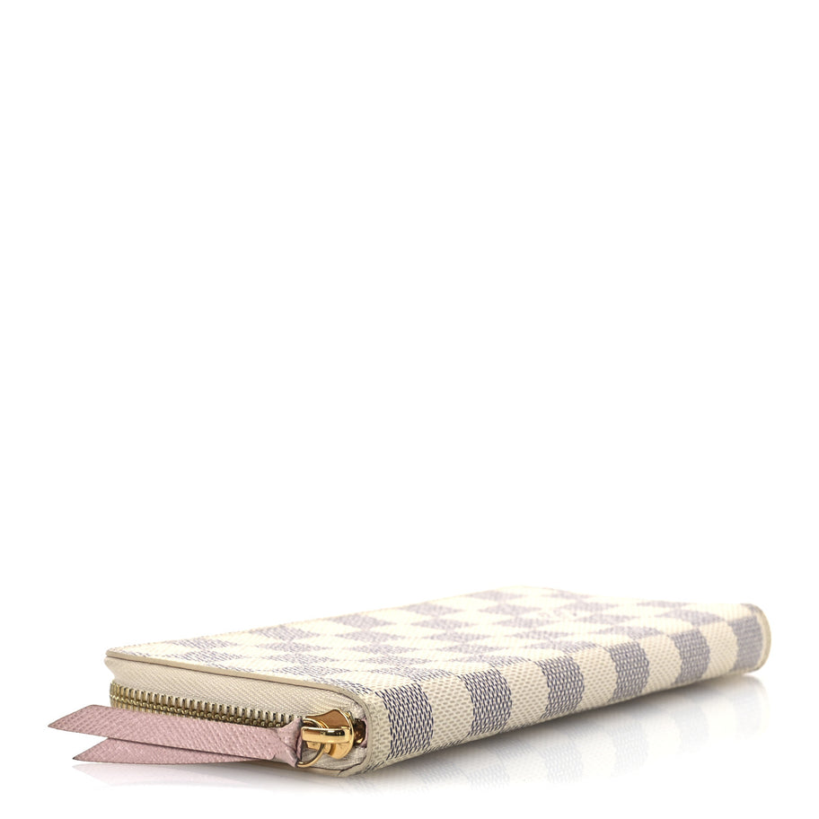 Louis Vuitton Damier Azur Clemence Wallet Rose Ballerine Image 4
