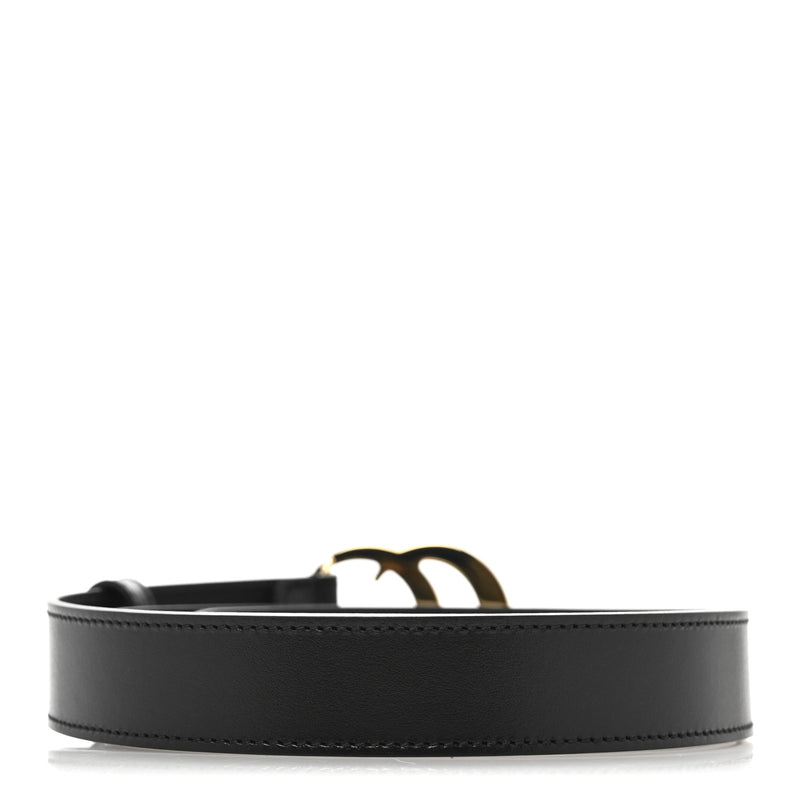  Gucci Calfskin Double G 30mm Belt 90 36 Black