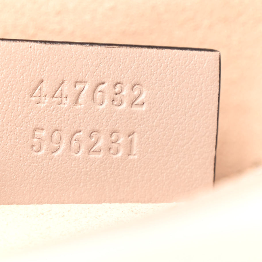 Gucci Calfskin Matelasse Small GG Marmont Chain Shoulder Bag Porcelain Rose Image 7