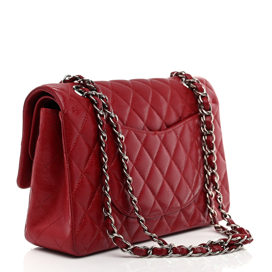 Chanel Caviar Quilted Medium Double Flap Red Image 3