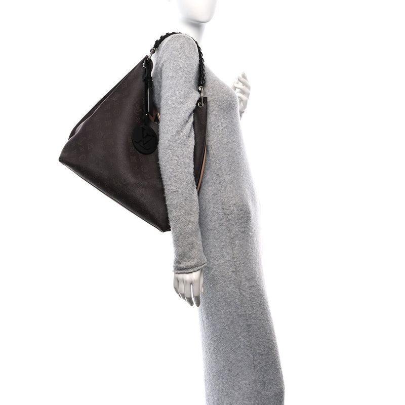  Louis Vuitton Mahina Carmel Hobo Chocolate