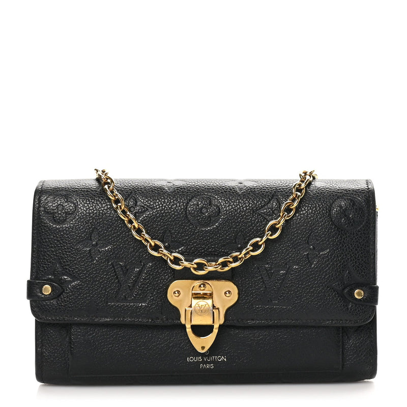  Louis Vuitton Empreinte Vavin Chain Wallet Black