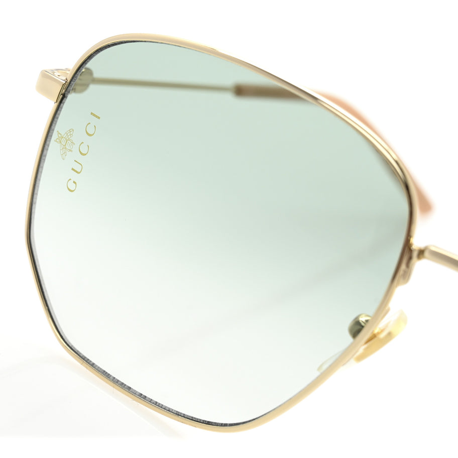 Gucci Oversized Sunglasses GG0396S Gold Image 7