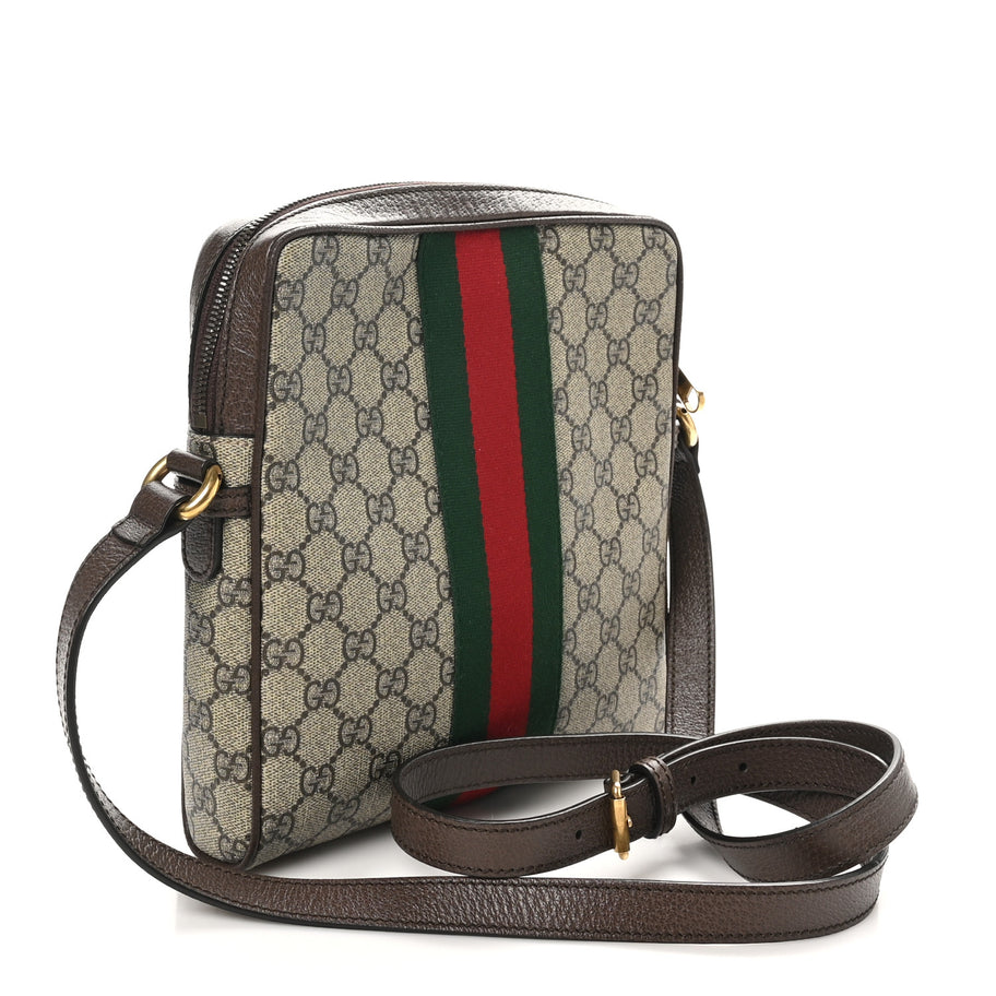 Gucci GG Supreme Monogram Web Small Ophidia Messenger Bag Brown Image 2
