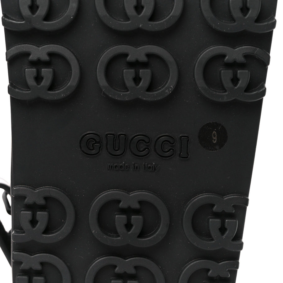 Gucci Soft Rubber Mens Horsebit Platform Slingback Sandals 9 Black Image 6