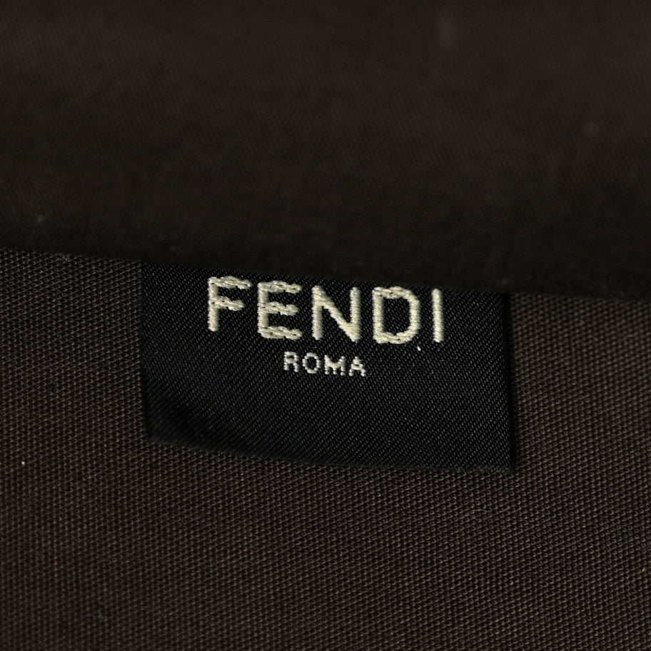 Fendi Canvas Vitello King Logo Embroidered Medium Sunshine Shopper Tote Grezzo Ghianda Image 6