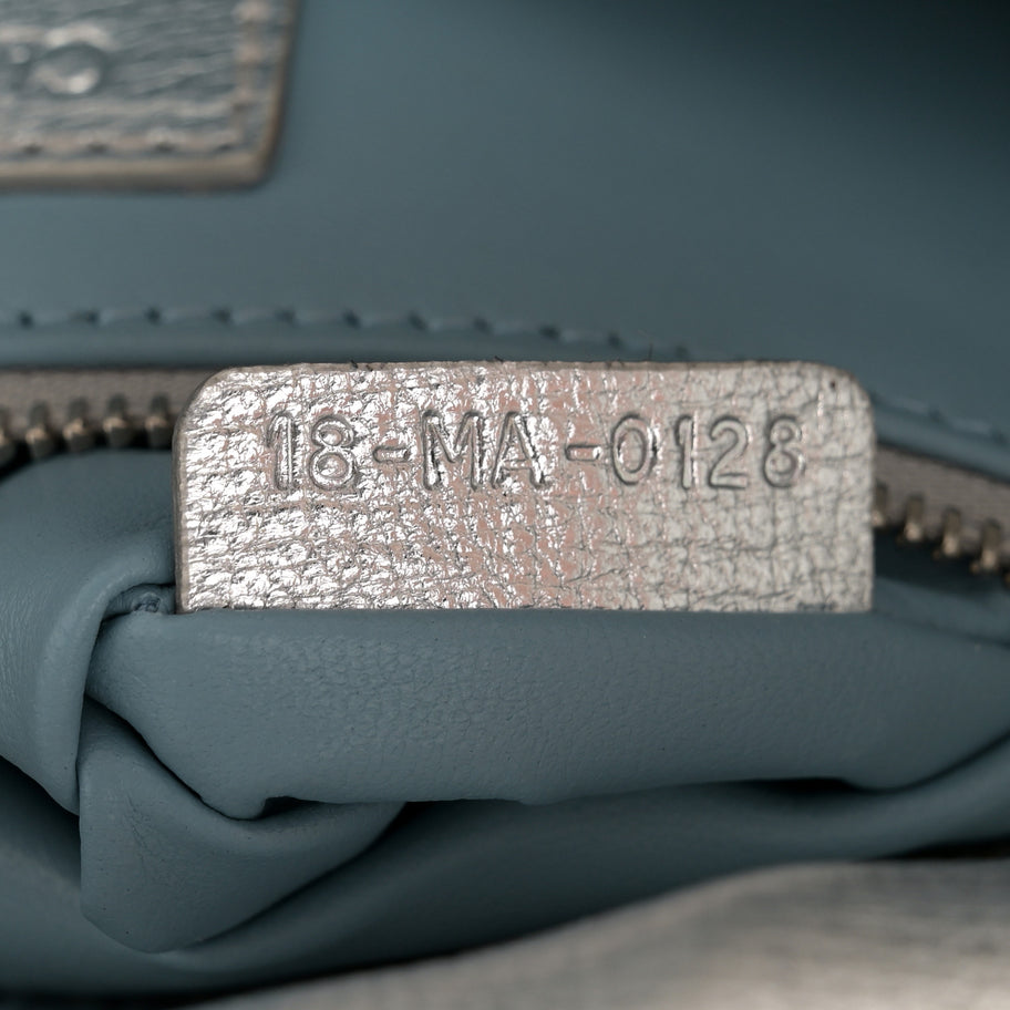 Christian Dior Metallic Grained Calfskin Cannage Small Lucky Badges My Lady Dior Silver Image 7