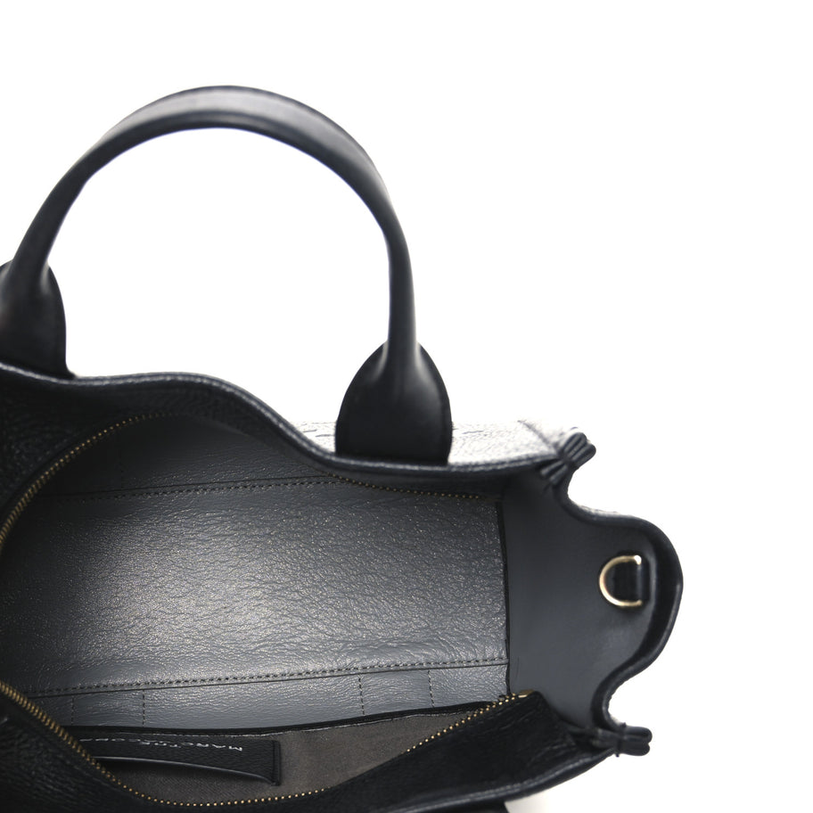 Marc Jacobs Grained Calfskin Small The Tote Bag Black Image 5