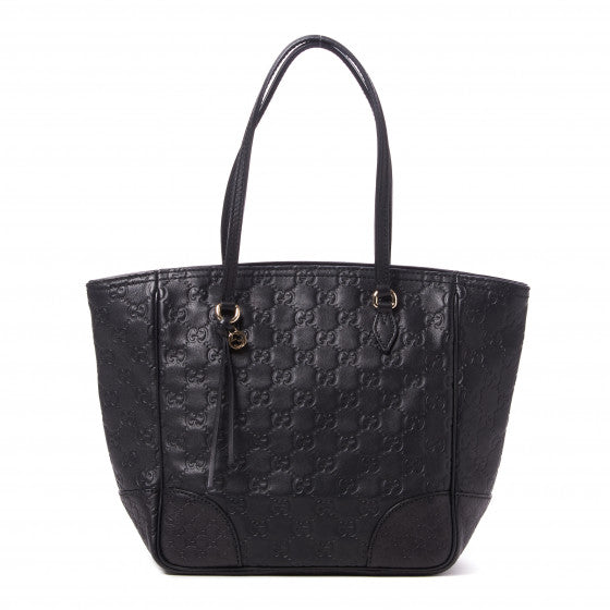  Gucci Guccissima Small Bree Zippered Tote Black - 1923835