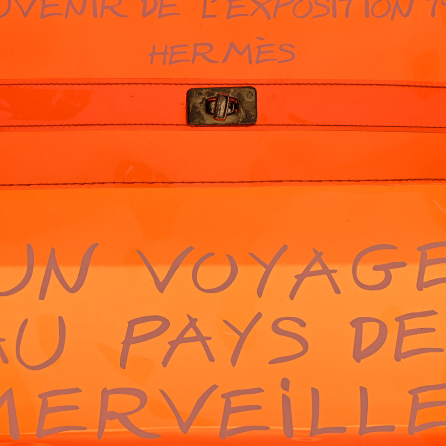 Hermes Vinyl Souvenir De L'Exposition Kelly Orange Image 7