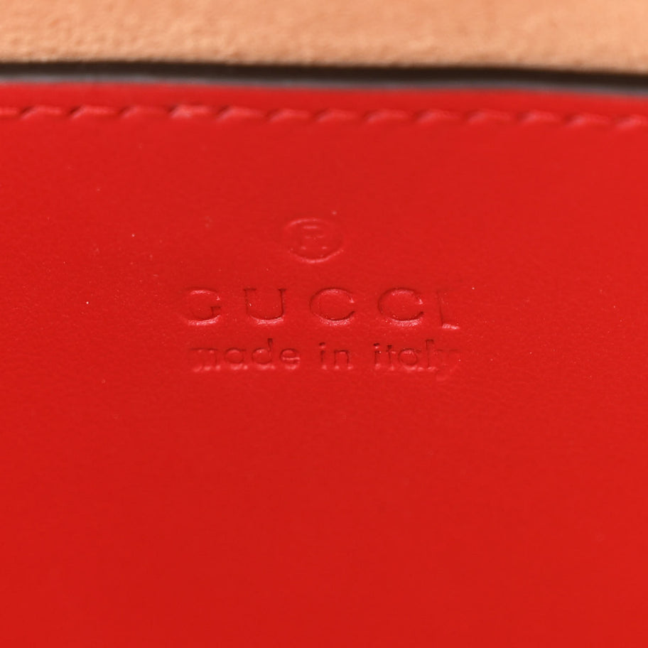 Gucci Calfskin Matelasse Diagonal Mini InterLocking G Heart Shoulder Bag Hibiscus Red Image 6