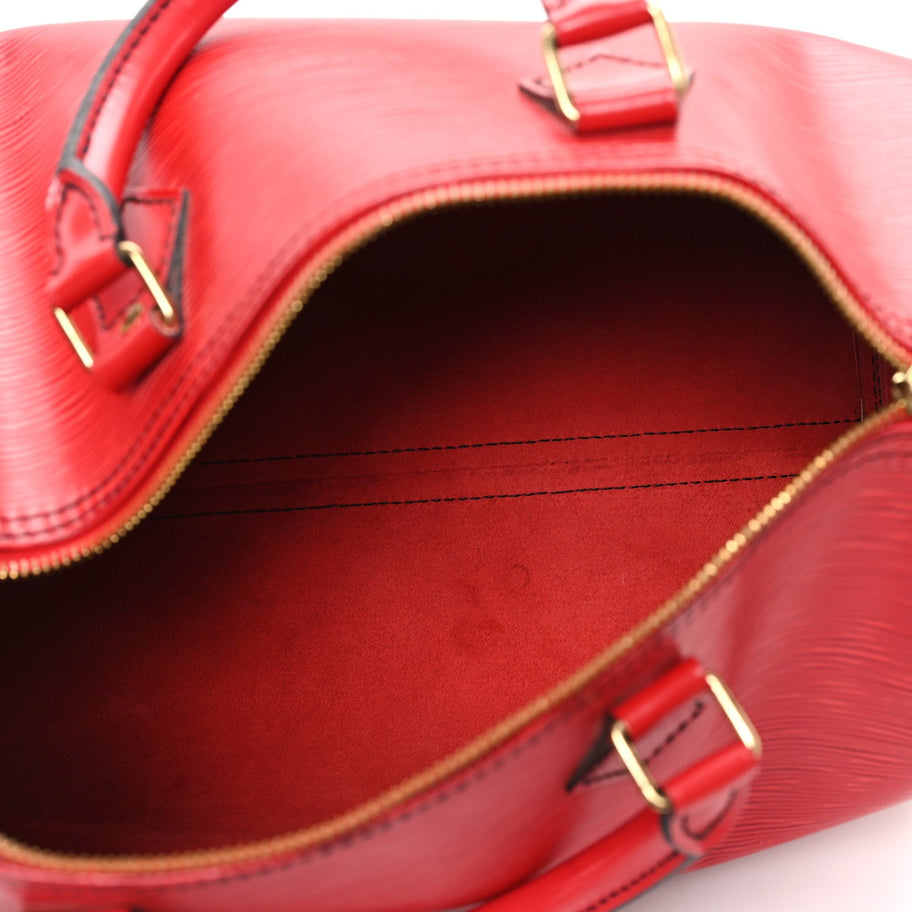 Louis Vuitton Epi Speedy 30 Castillan Red Image 5