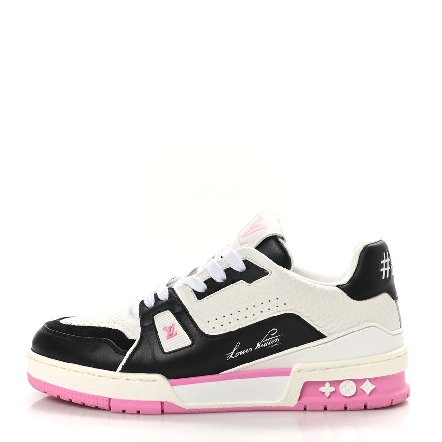 Louis Vuitton Calfskin LV Trainer Maxi Sneakers Black Pink Image 1