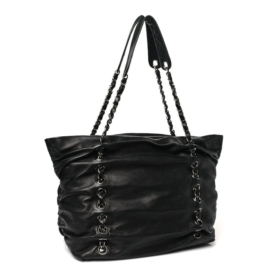 Chanel Lambskin Timeless Sharpei Chain Shoulder Bag Black Image 3