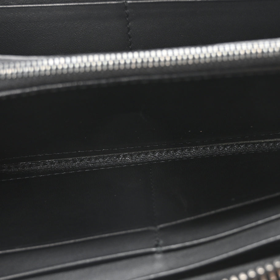 Bottega Veneta Nappa Intrecciato Dot Zip Around Wallet Black Grey Image 5