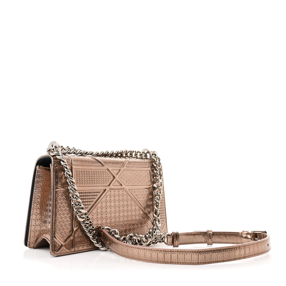 Christian Dior Patent Micro-Cannage Small Diorama Flap Bag Hyper Pink Image 3
