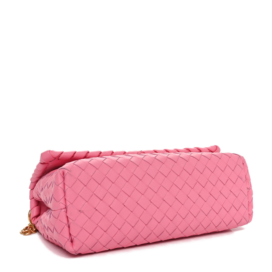 Bottega Veneta Nappa Intrecciato Small Olimpia Shoulder Bag Antique Pink Image 4