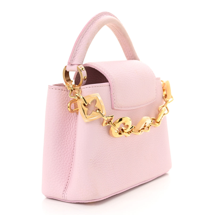 Louis Vuitton Taurillon Monogram Flower Chain Capucines Mini Guimauve Image 3
