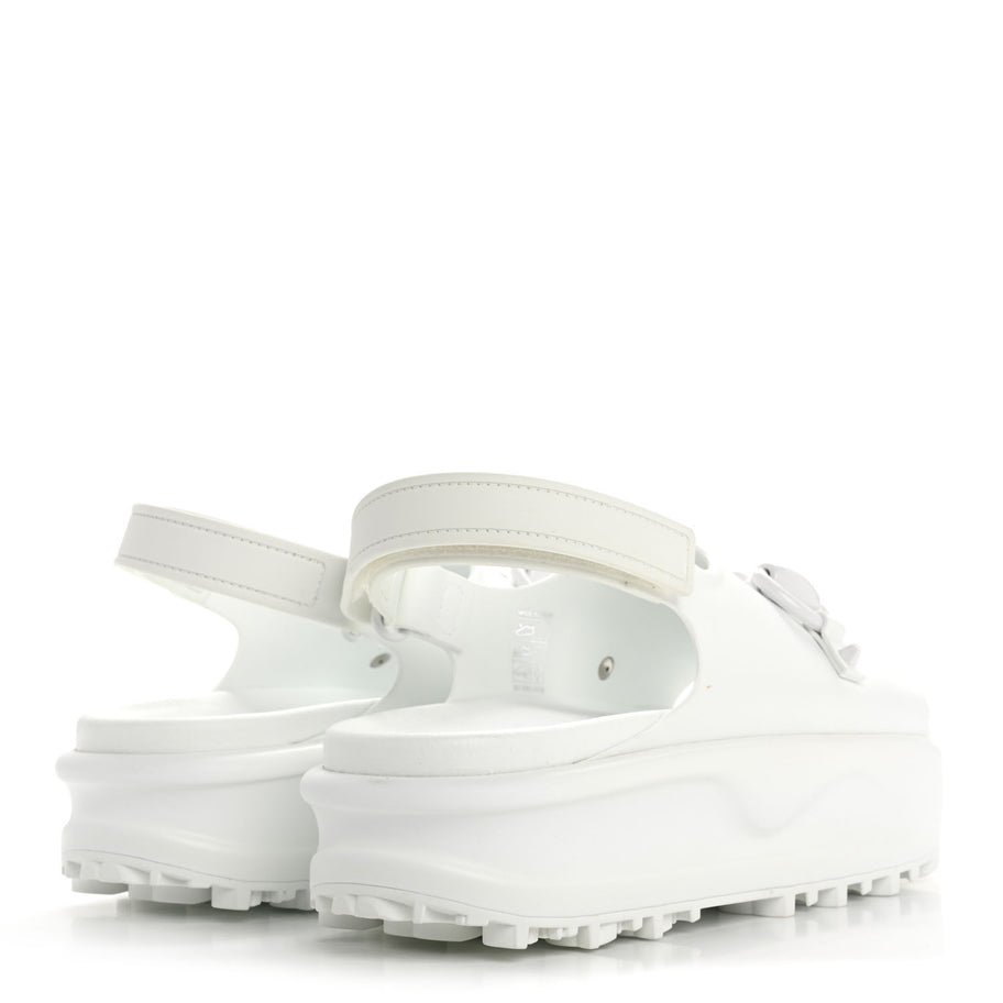 Gucci Soft Rubber Horsebit Touch Womens Strapped Sandals 38 Great White Image 5