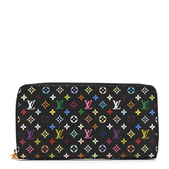  Louis Vuitton Monogram Multicolor Zippy Wallet Black Grenade
