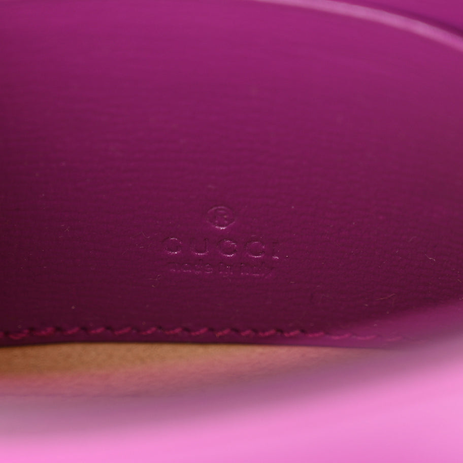 Gucci Azalea Calfskin Web Monochrome Horsebit 1955 Wallet On Strap Purple Image 7