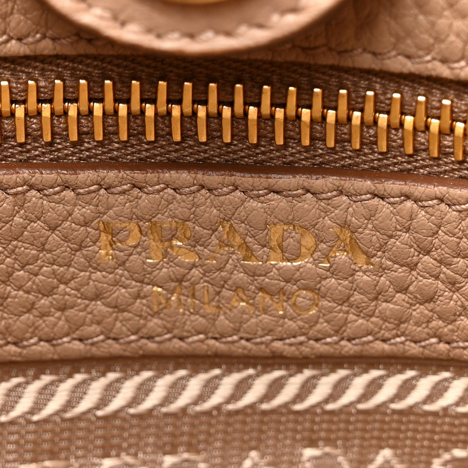 Prada Vitello Daino Soft Hobo Messenger Bag Argilla Image 6