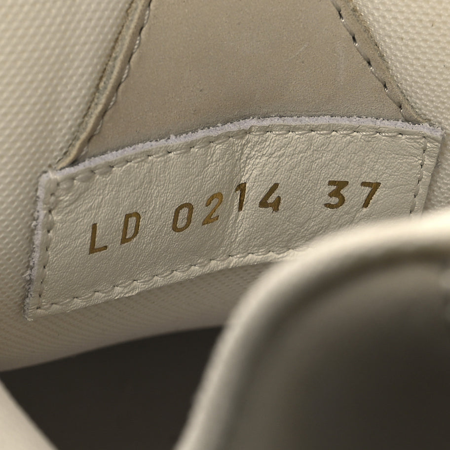 Louis Vuitton Calfskin Mesh Womens LV Skate Sneaker Beige White Image 7