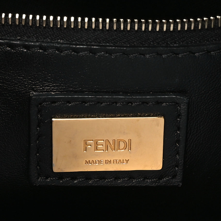 Fendi Nappa Mini Peekaboo Iconic Satchel Black Image 7