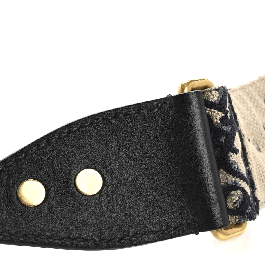 Christian Dior Oblique Studded Shoulder Strap Blue Image 5