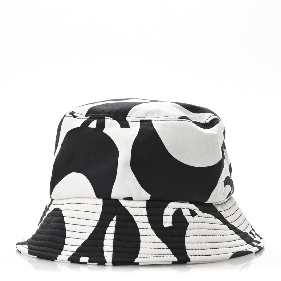 Chanel Cotton CC Bucket Hat Black White Image 5