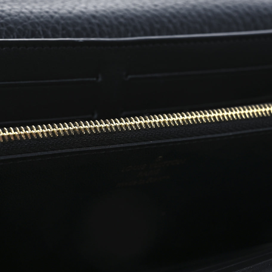 Louis Vuitton Taurillon Embellished Capucines Long Wallet Black Image 7
