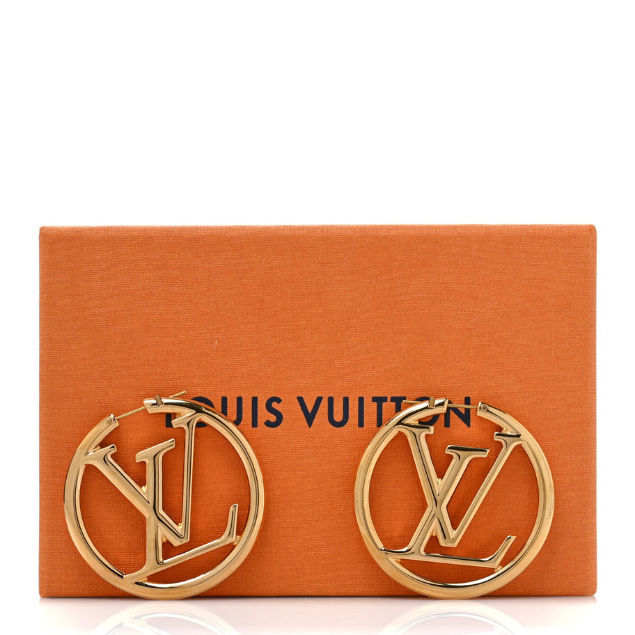 Louis Vuitton Metal Louise Hoop Earrings Gold Image 4