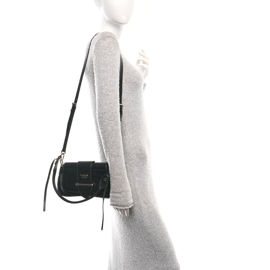 Prada City Calfskin Sidonie Shoulder Bag Black Image 2