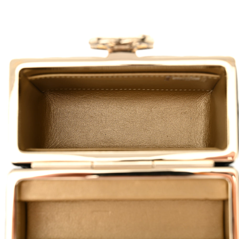 Chanel Lambskin Quilted Small Box With Chain Black Image 5