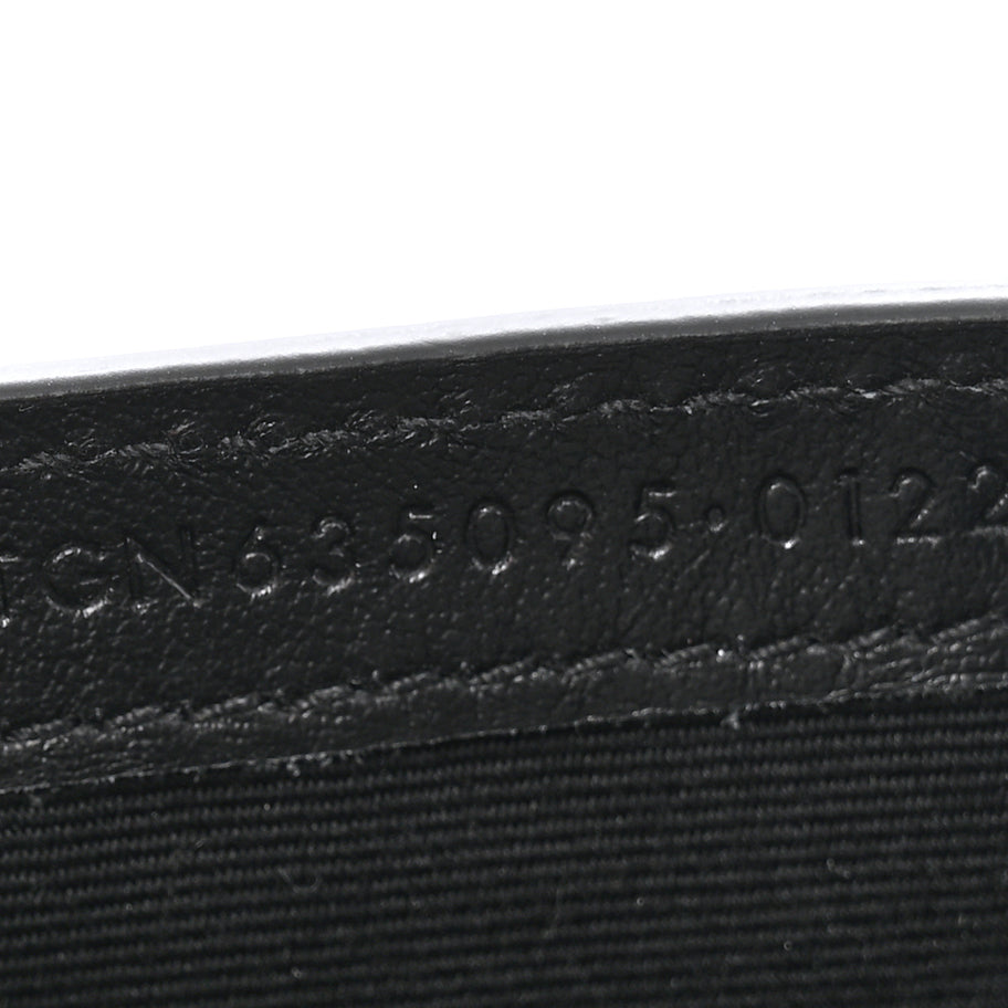 Saint Laurent Crocodile Embossed Monogram Phone Holder Crossbody Black Image 7